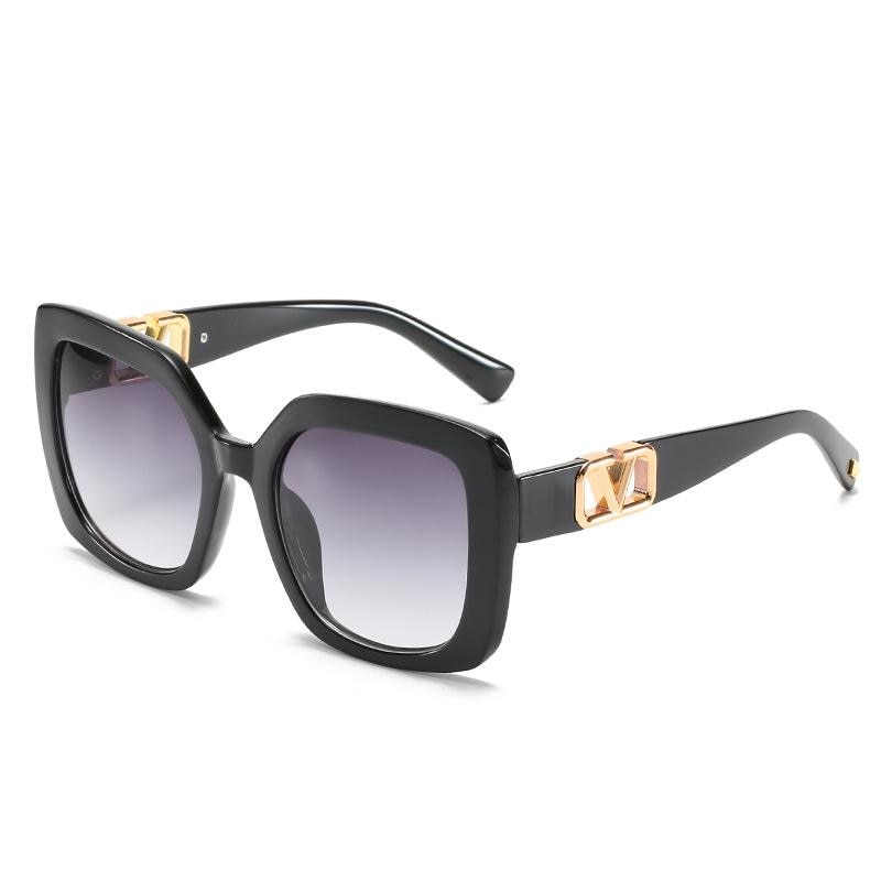 Trendy V-Shaped Large Frame Sunglasses for Women