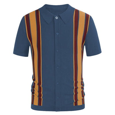 Modern Contrast Spliced POLO Shirt for Summer Style Wear