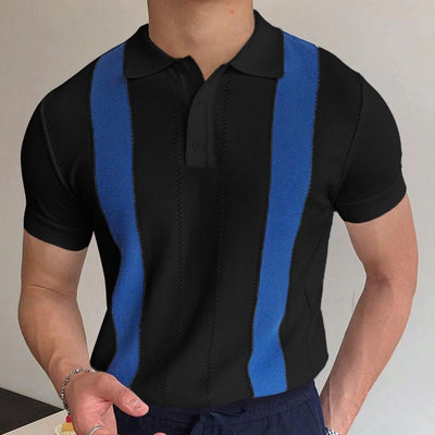 Chic Short Sleeve Ice Cool Silk Polo Sweater for Dad