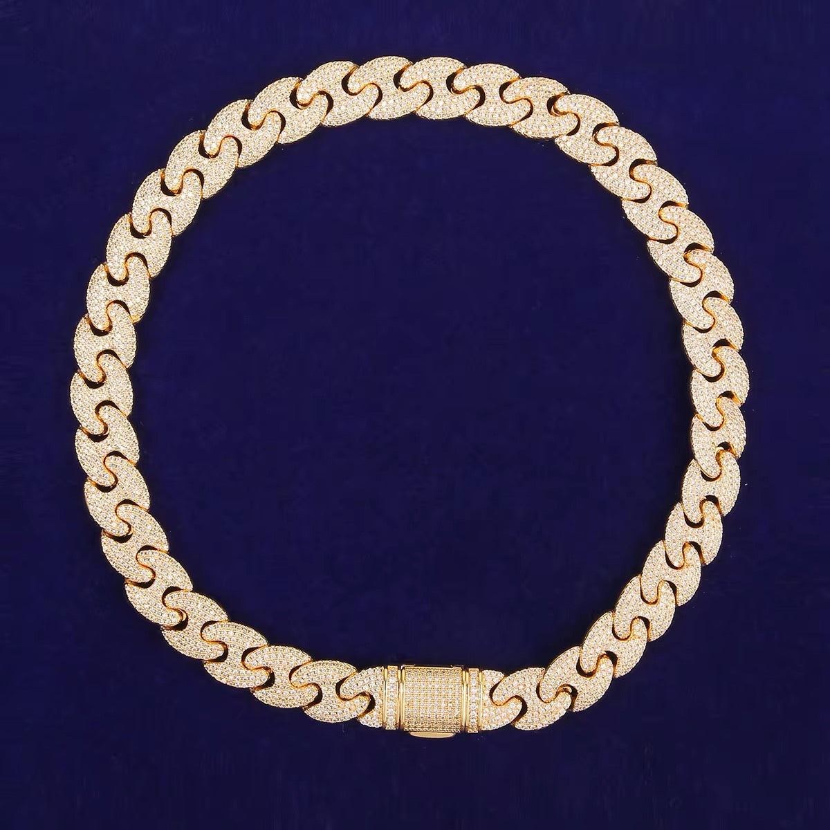 Men's Hip Hop Jewelry Set: Necklace and Bracelet Combo