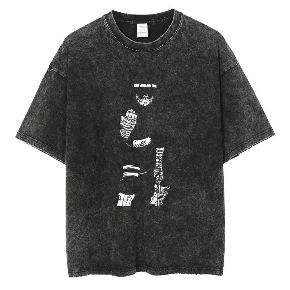Naruto Vintage Washed Cotton Tee Harajuku Ninja Apparel