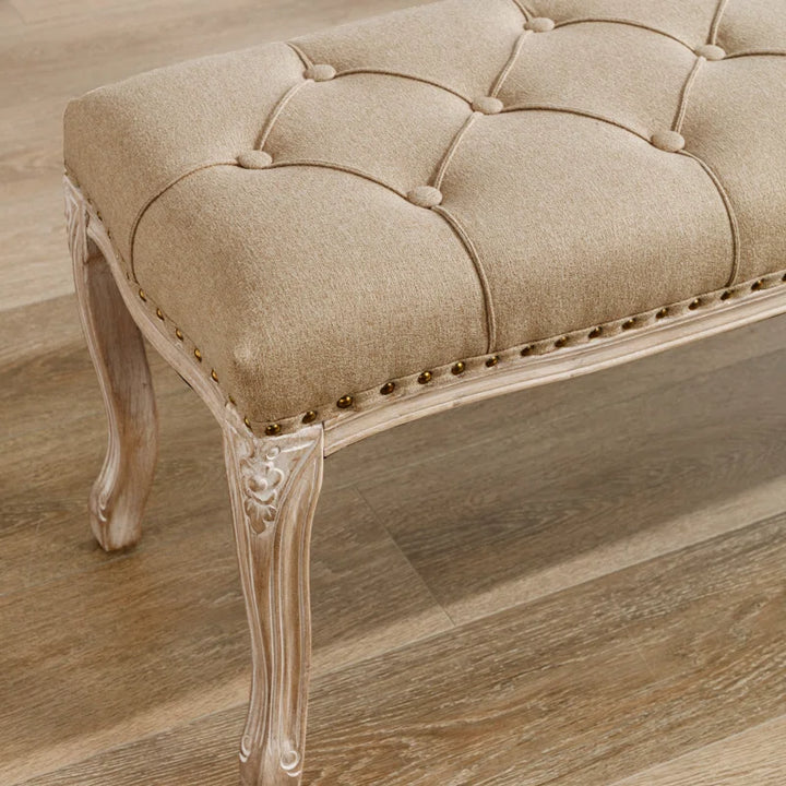 Linen Upholstered Bench