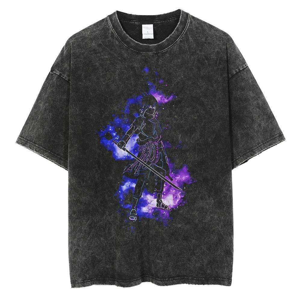 Naruto Vintage Washed Cotton Tee Harajuku Ninja Apparel