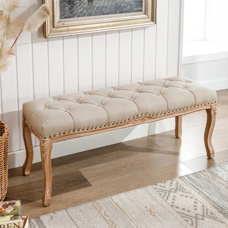 Linen Upholstered Bench