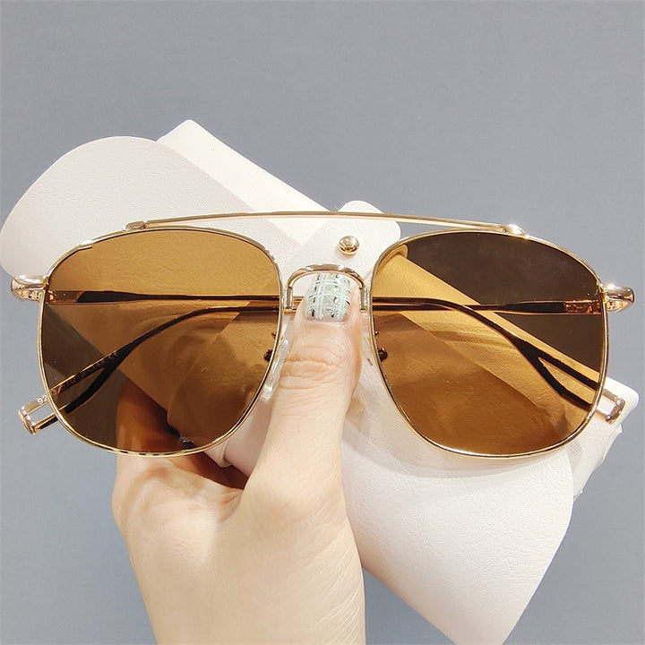 Irregular retro sunglasses, casual and personalized UV resistant sunglasses