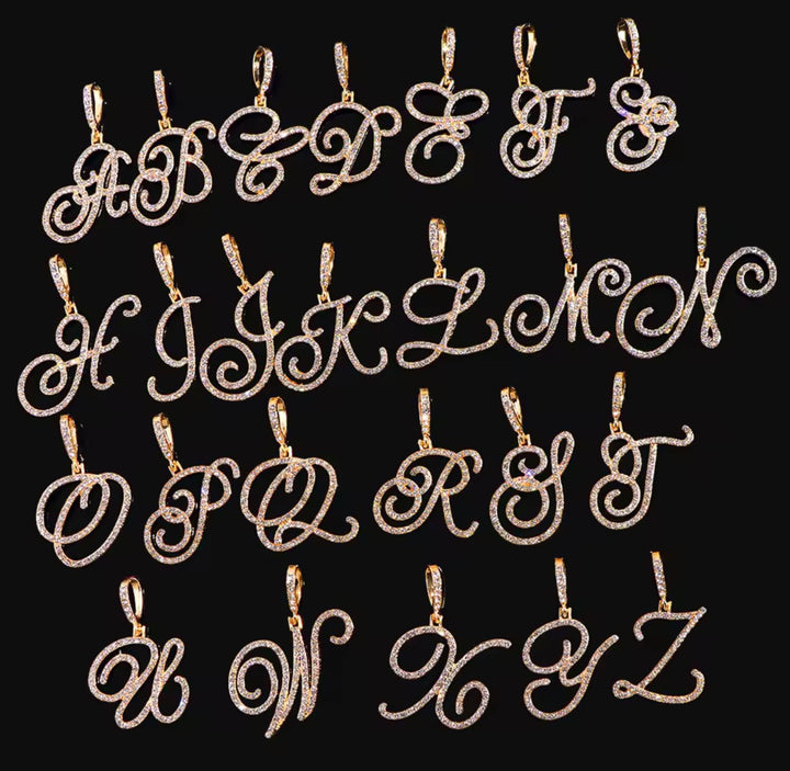 Bling Crystal Necklace (Initial Chain)