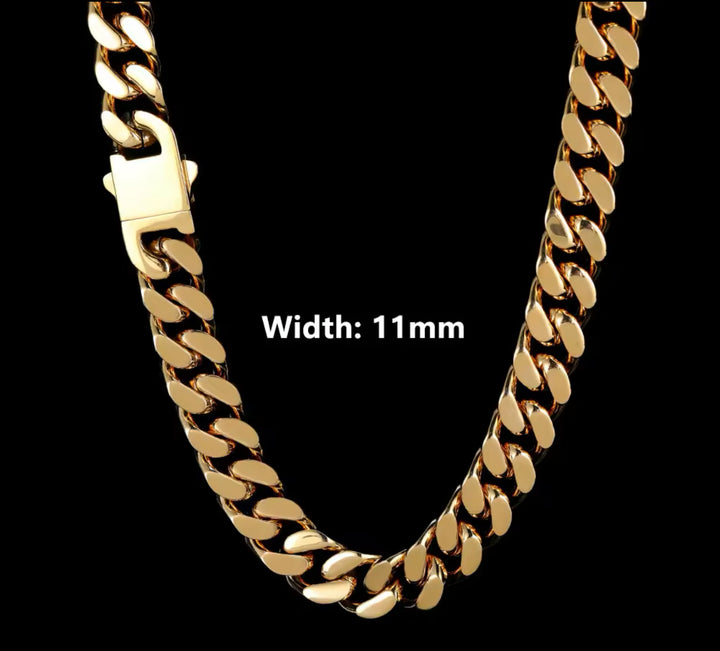 Stainless Steel Men’s Cuban Link Chain Necklace