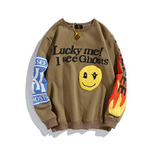 Graffiti Letter Print Fleece Hoodie for Men Harajuku Hip Hop