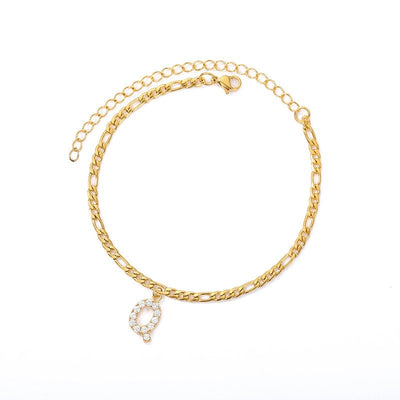 A Z Initial Letter Anklets For Women Stainless Steel Gold Alphabet Cuban Link Anklet Bracelet Boho Jewelry Gift