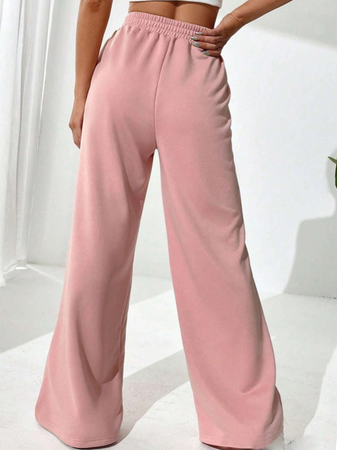 Elastic Waist Wide Leg Pants for Comfortable Chic Style