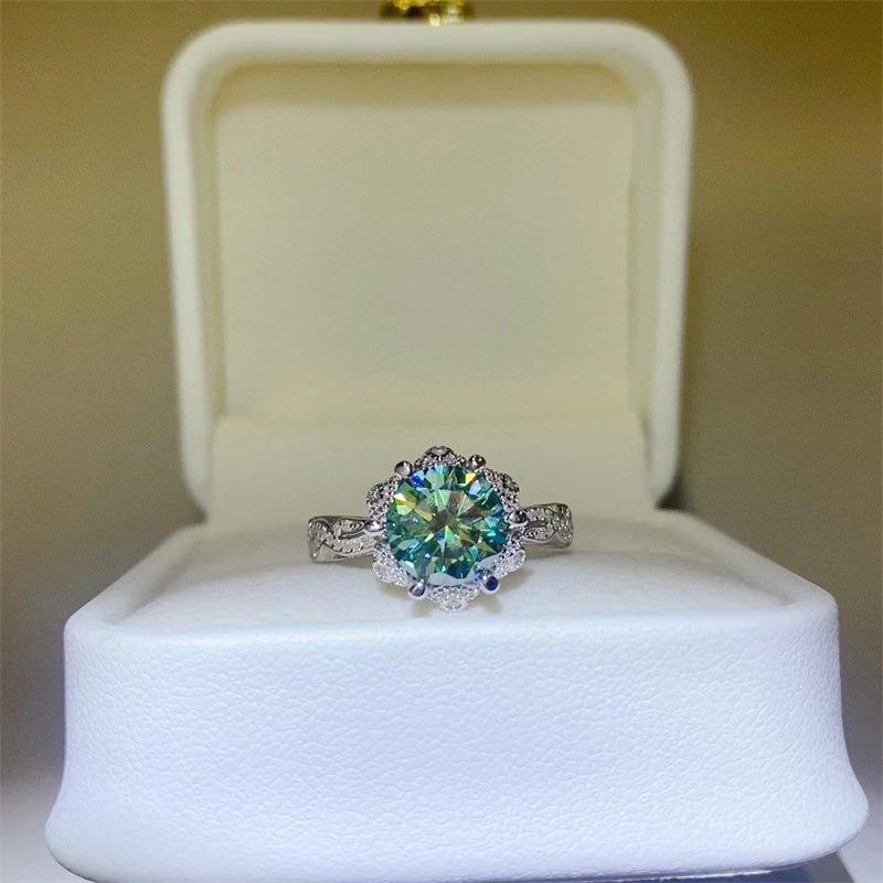 2 Carat Moissanite 925 Sterling Silver Ring for Elegance