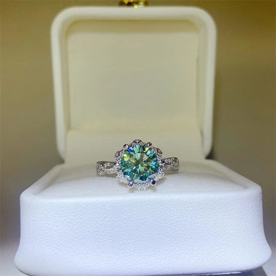 2 Carat Moissanite 925 Sterling Silver Ring for Elegance