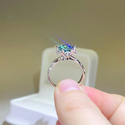 2 Carat Moissanite 925 Sterling Silver Ring for Elegance