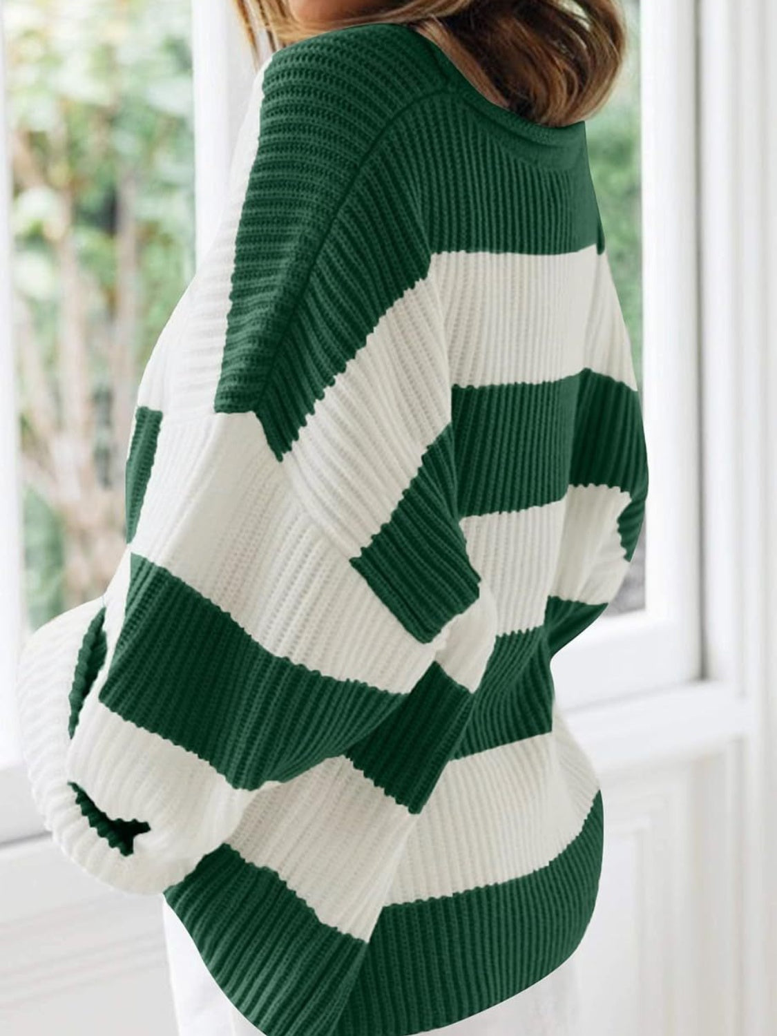 Round Neck Long Sleeve Sweater for Women Casual Style