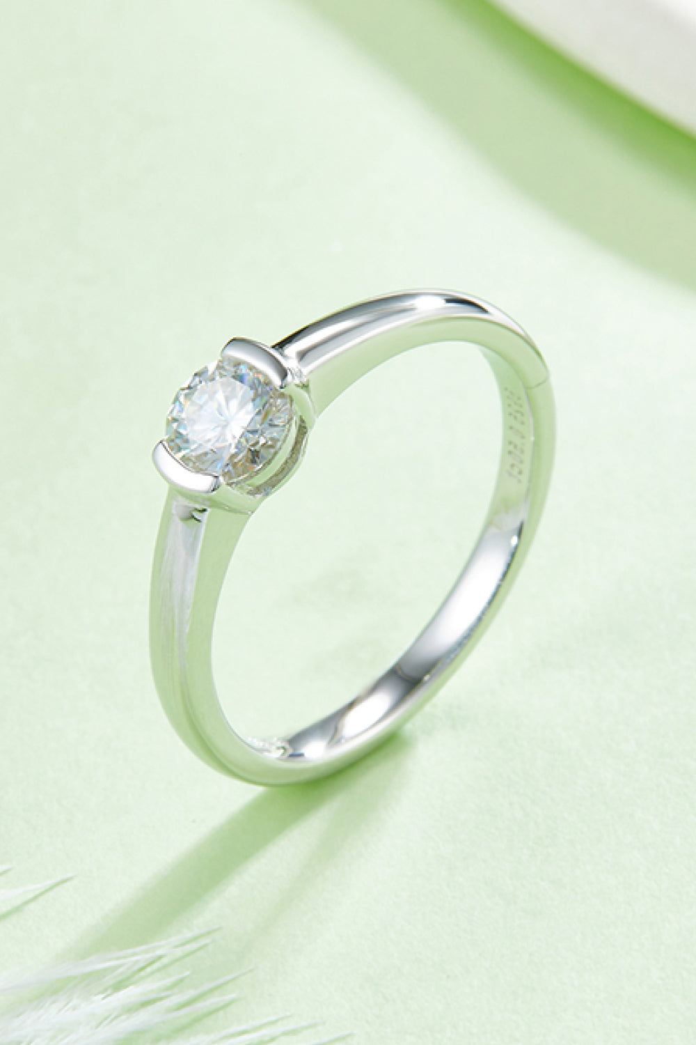 Moissanite 925 Sterling Silver Solitaire Ring for Elegance