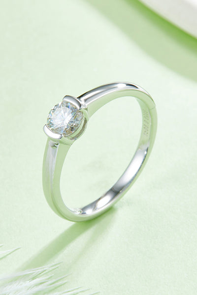 Moissanite 925 Sterling Silver Solitaire Ring for Elegance