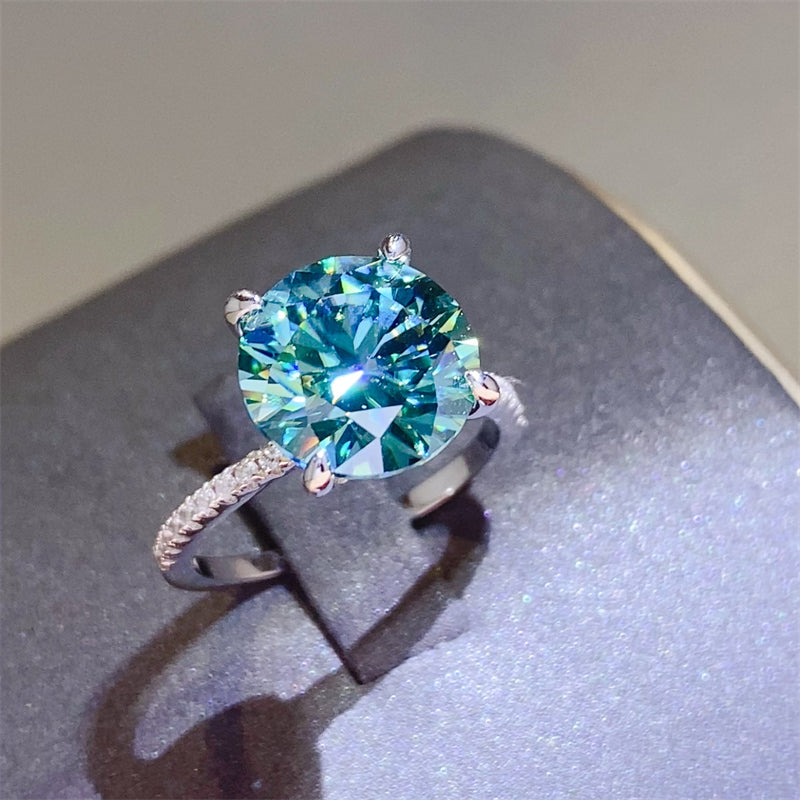 5 Carat Moissanite Zircon 925 Sterling Silver Ring Beauty