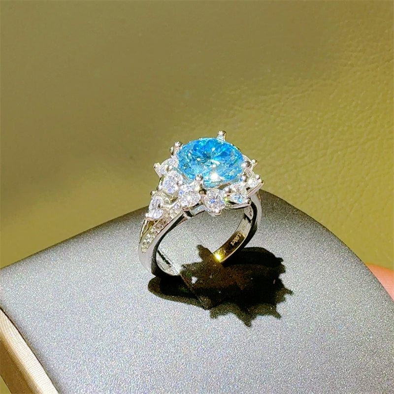 3 Carat Moissanite Zircon 925 Sterling Silver Ring Elegance