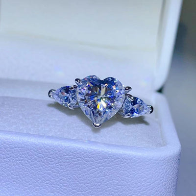 3 Carat Moissanite 925 Sterling Silver Ring for Women