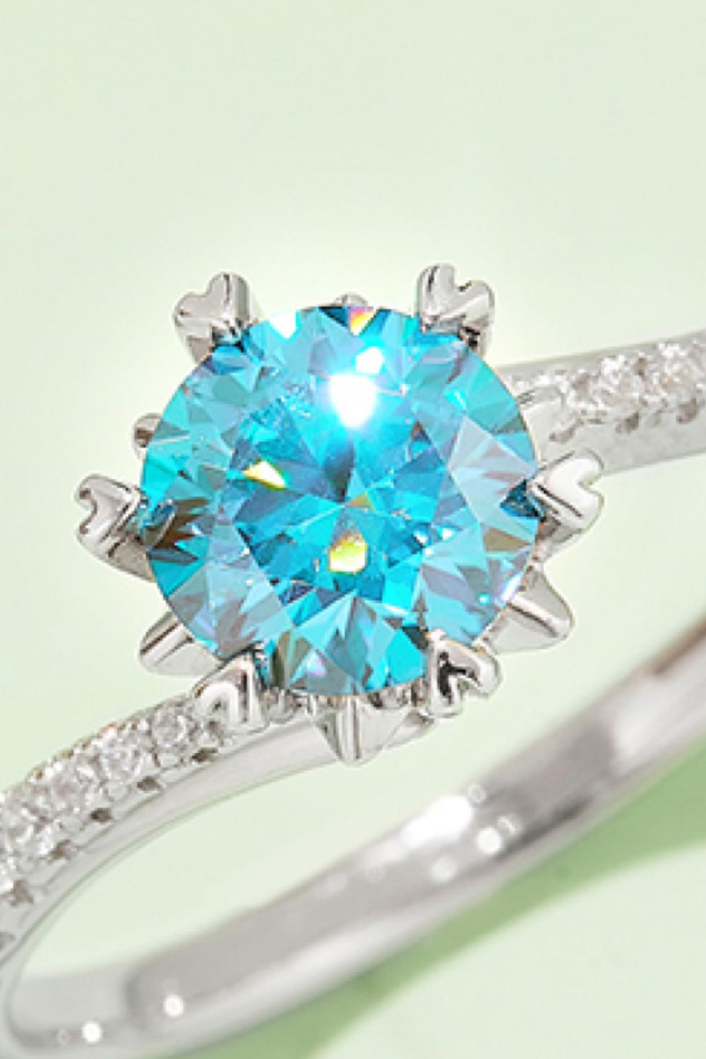 1 Carat Moissanite 925 Sterling Silver Ring for Elegance