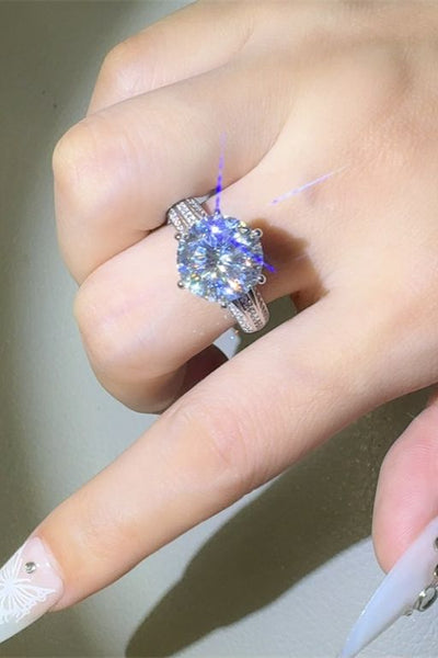 5 Carat Moissanite 925 Sterling Silver Engagement Ring