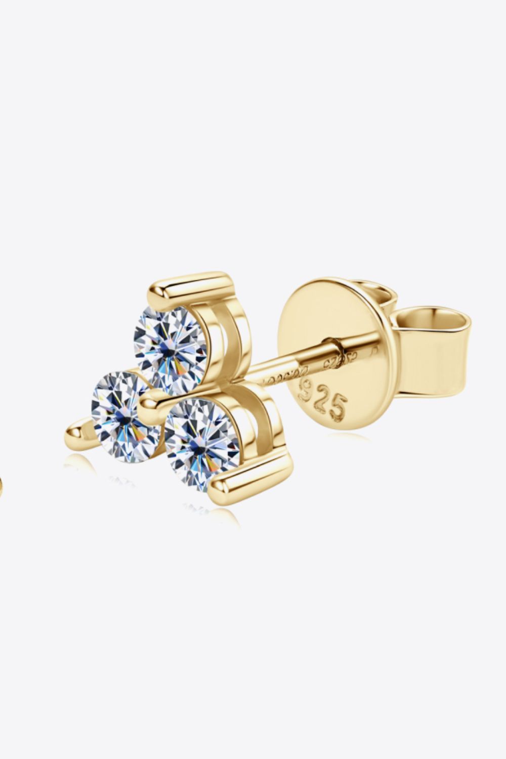 Moissanite 925 Sterling Silver Stud Earrings for Women