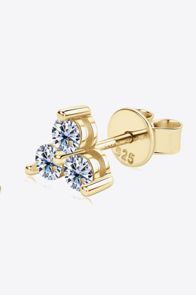 Moissanite 925 Sterling Silver Stud Earrings for Women