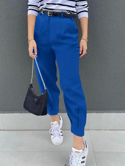 Stylish High-Waisted Crop Trousers for Chic Comfort