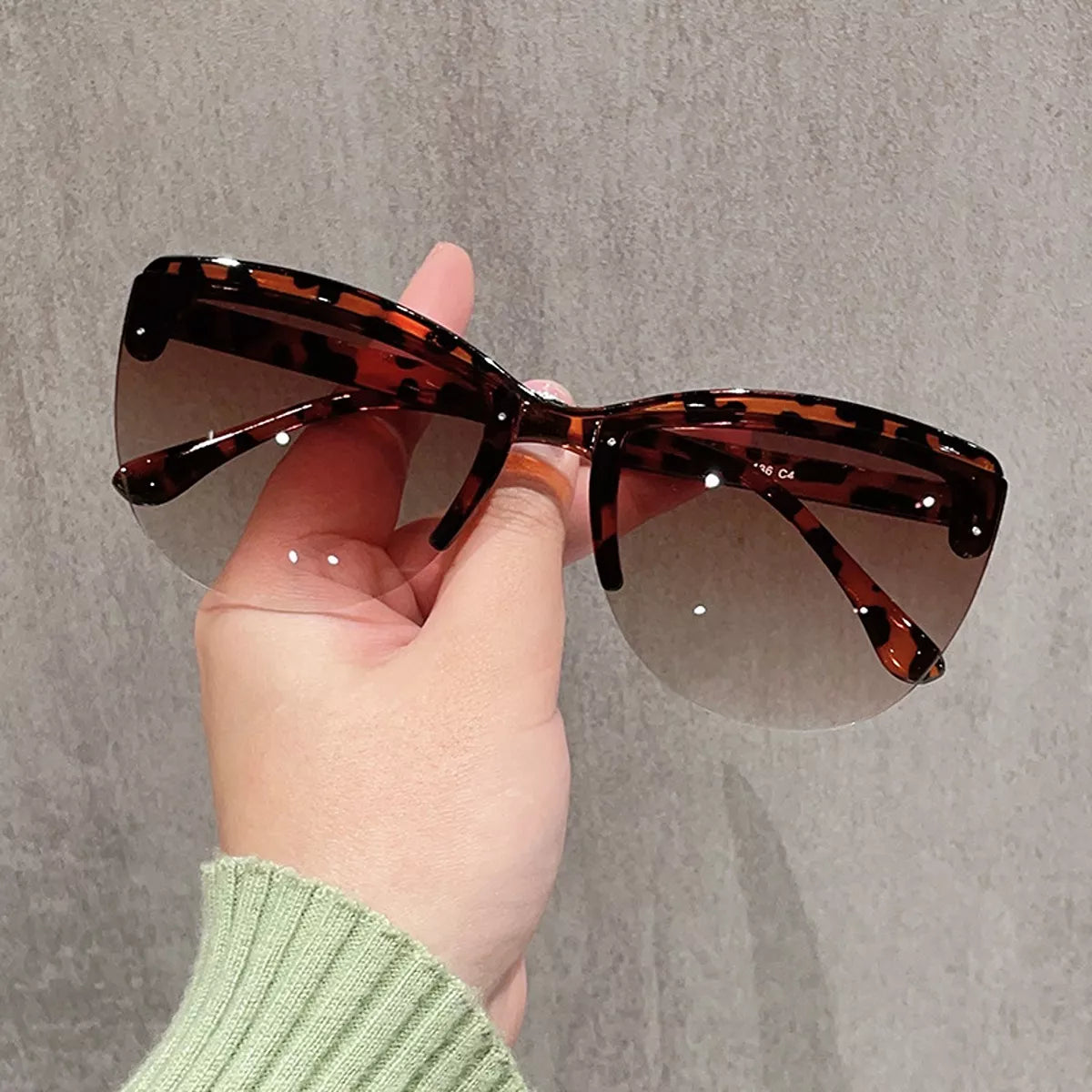 UV Protection Half-Rim Sunglasses