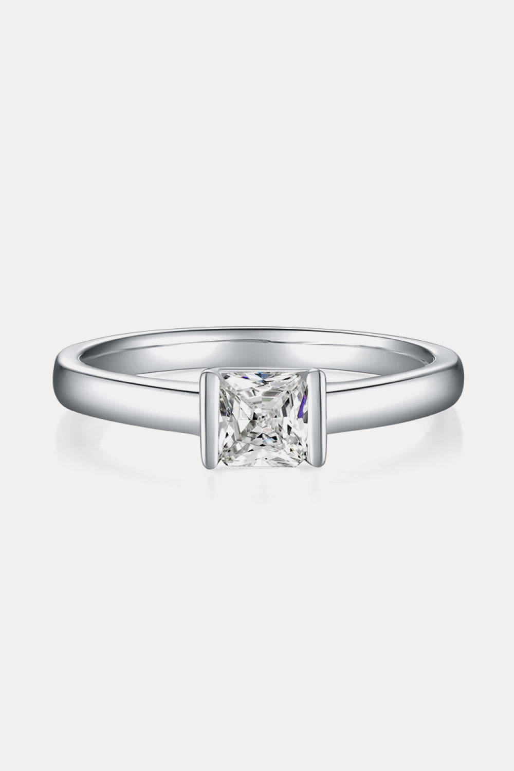 Moissanite 925 Sterling Silver Solitaire Ring for Elegance