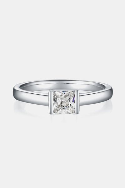 Moissanite 925 Sterling Silver Solitaire Ring for Elegance