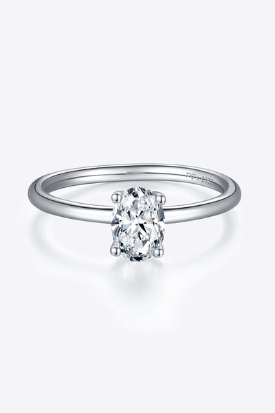 1 Carat Moissanite 925 Sterling Silver Solitaire Ring Design