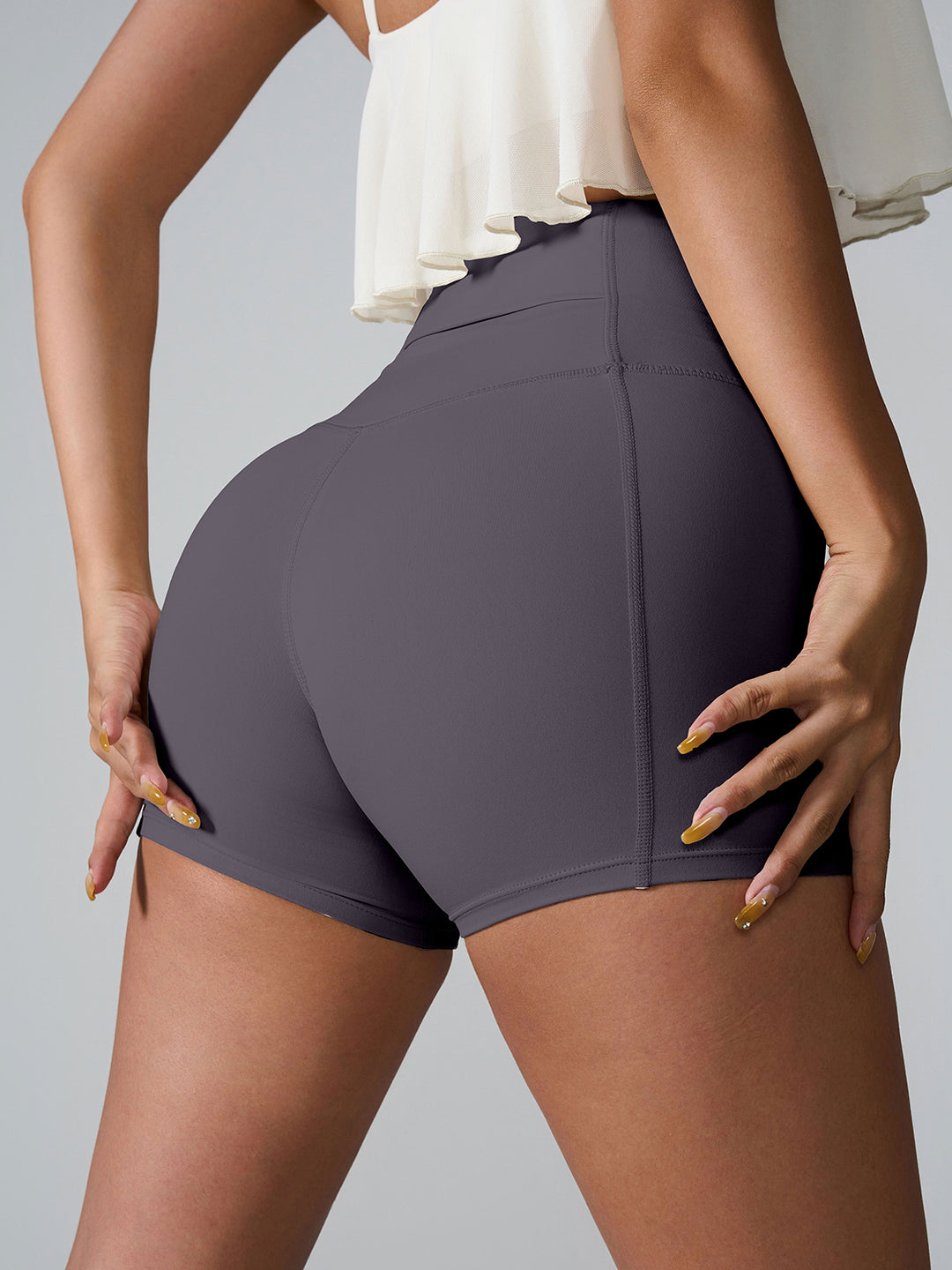 Chic High Waist Performance Shorts