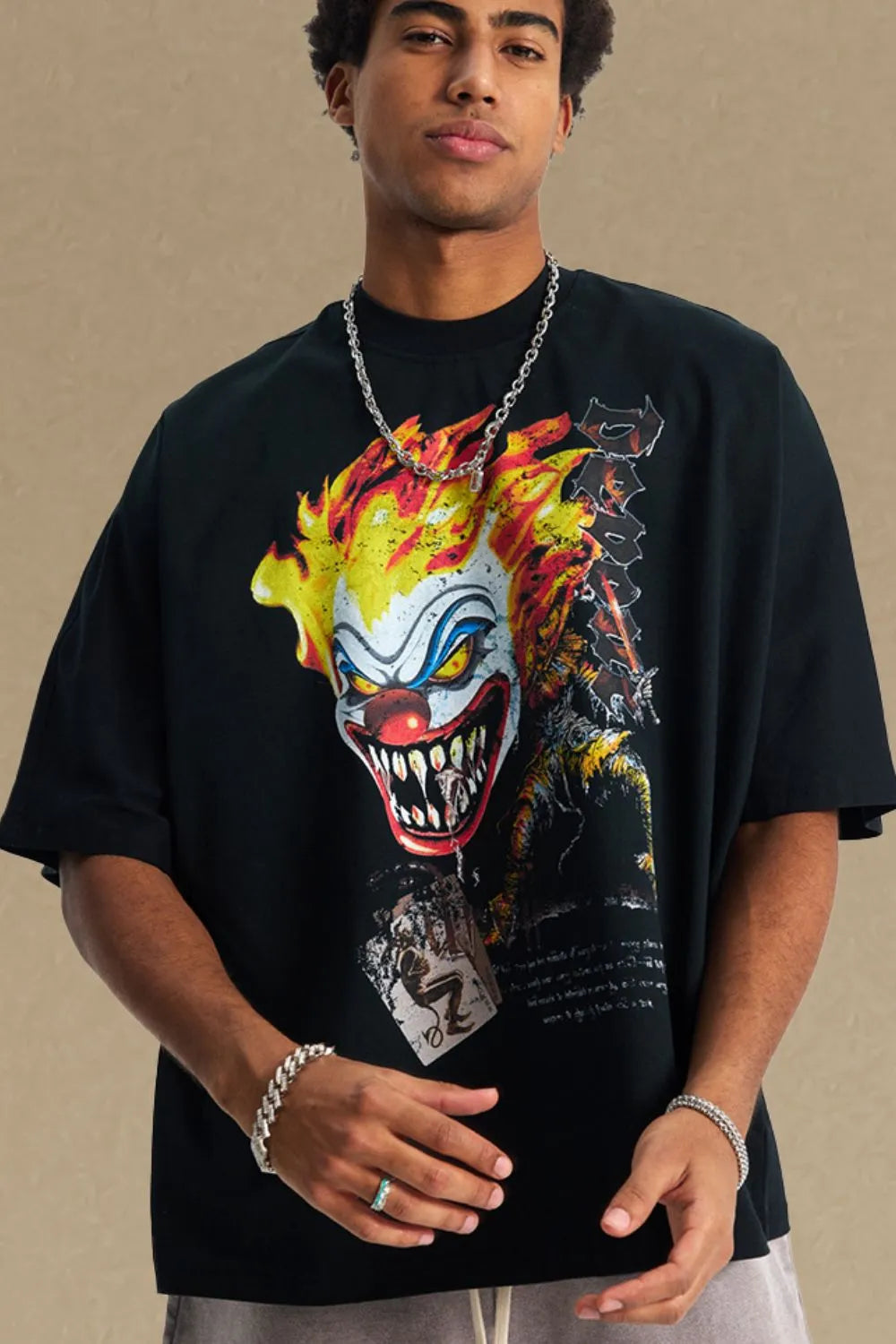 Men's Graphic Round Neck Half Sleeve T-Shirt for Casual Wear