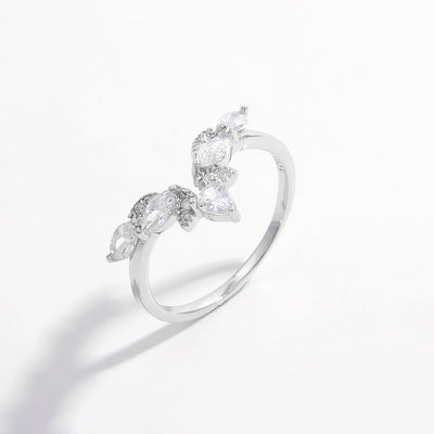 Inlaid Zircon 925 Sterling Silver Ring for Elegant Style