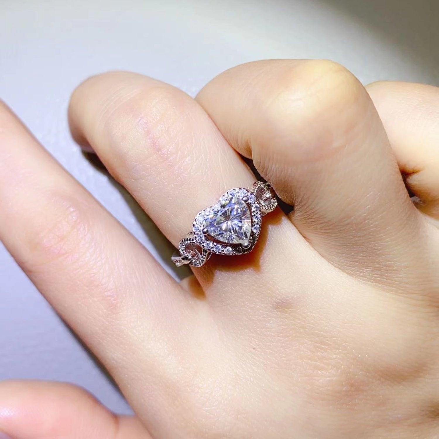 1 Carat Moissanite 925 Sterling Silver Ring for Elegance