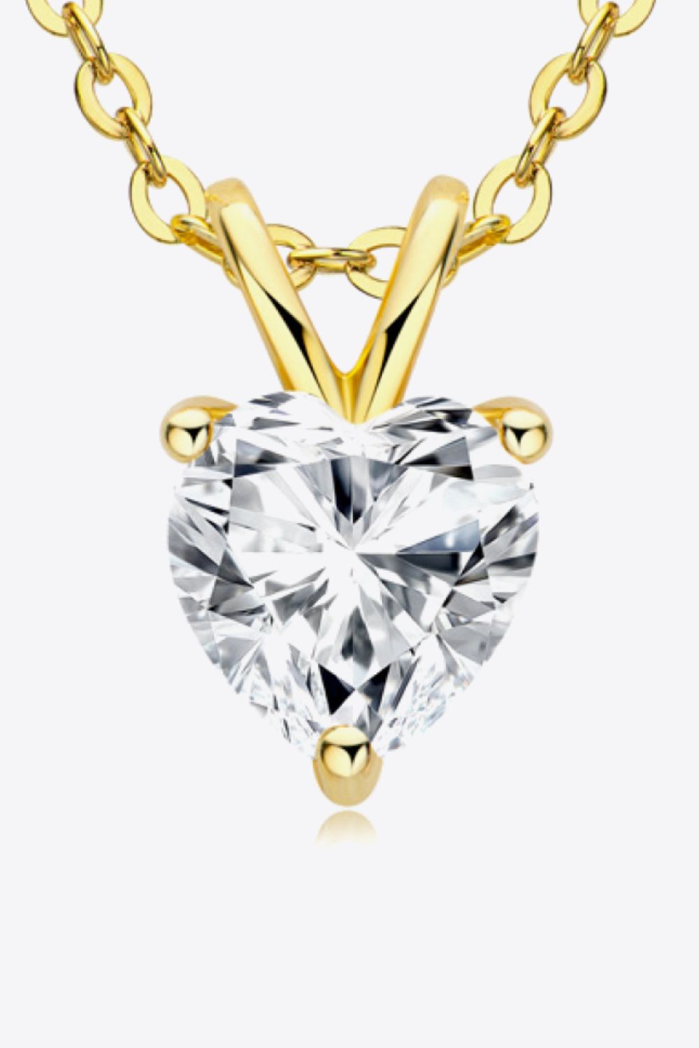1 Carat Moissanite Heart-Shaped Pendant Necklace Gift