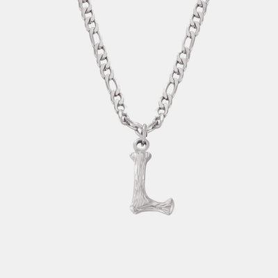 Personalized Titanium Steel Letter Pendant Necklace