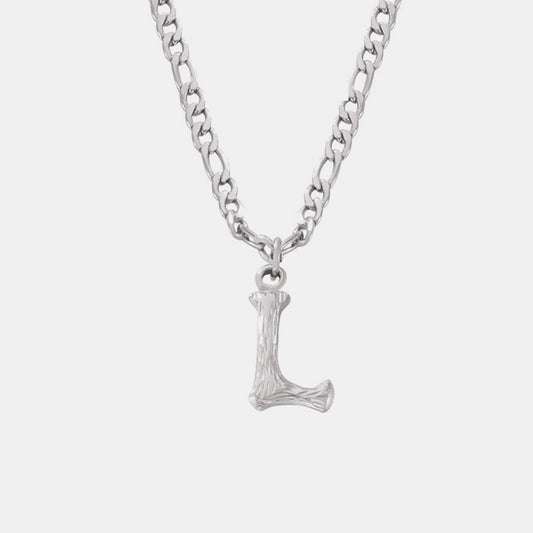 Personalized Titanium Steel Letter Pendant Necklace
