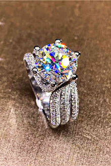 Adored 3 Carat Moissanite Three-Layer Ring for Elegance