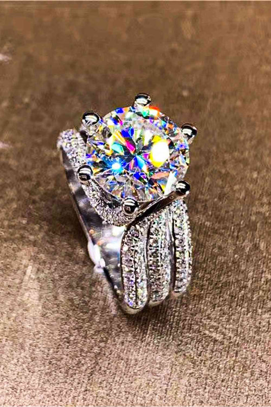 Adored 3 Carat Moissanite Three-Layer Ring for Elegance