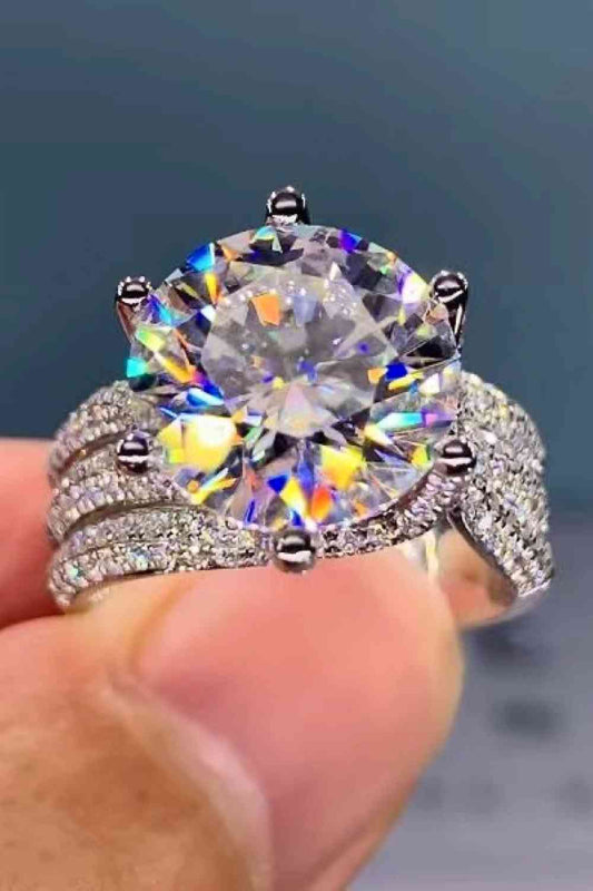 Adored 3 Carat Moissanite Three-Layer Ring for Elegance