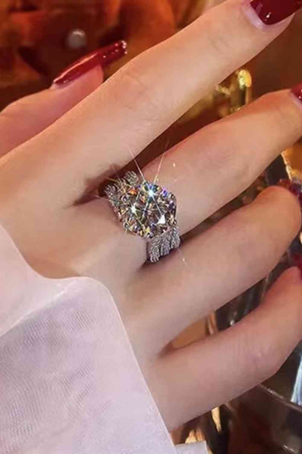 Adored 3 Carat Moissanite Three-Layer Ring for Elegance