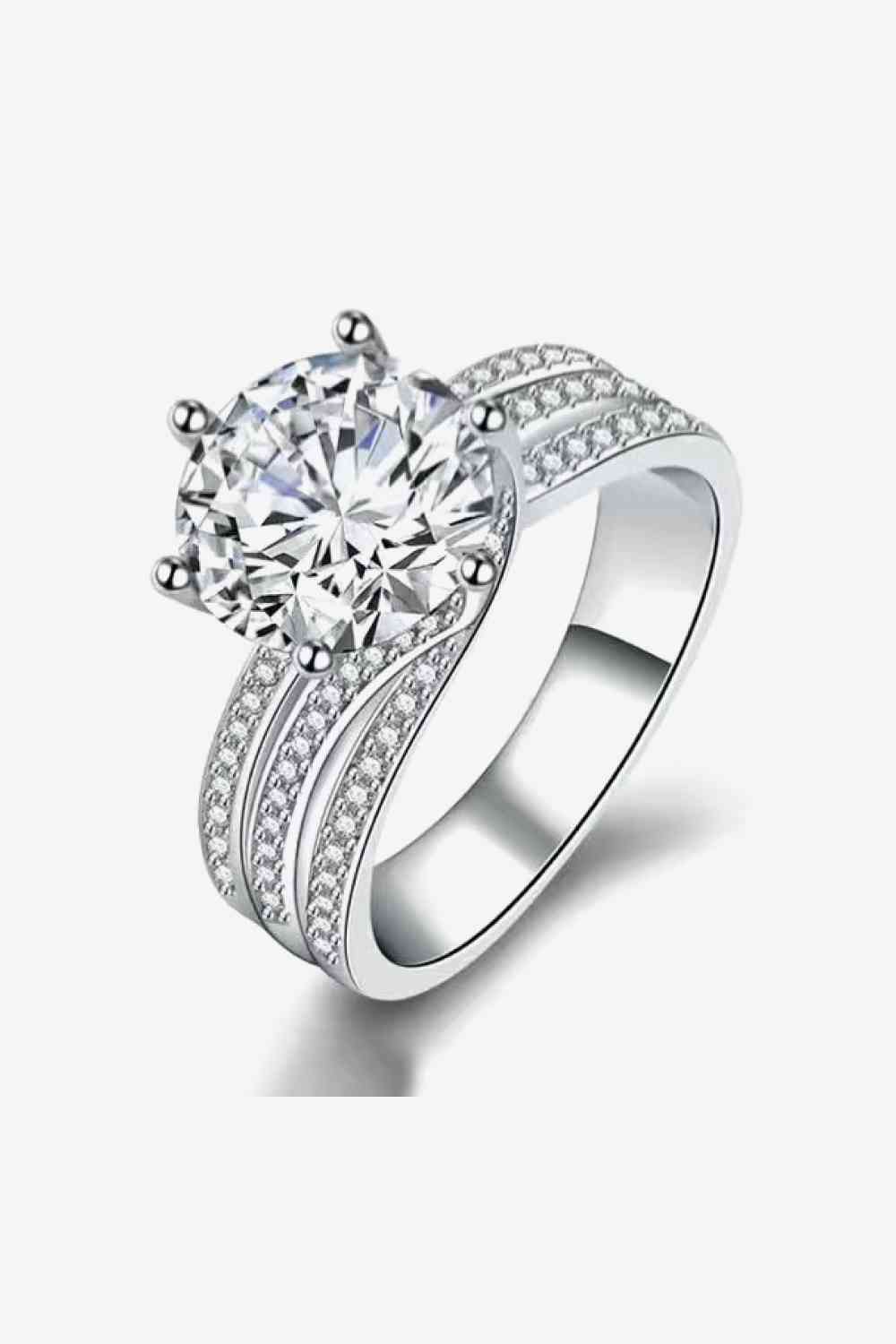 Adored 3 Carat Moissanite Three-Layer Ring for Elegance