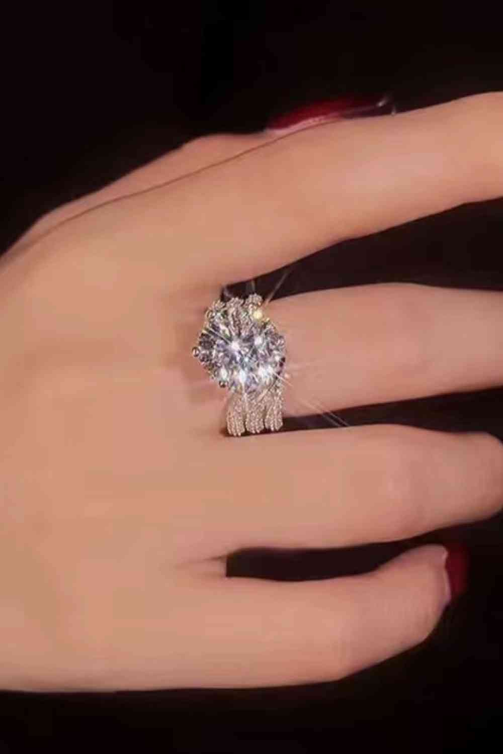 Adored 3 Carat Moissanite Three-Layer Ring for Elegance