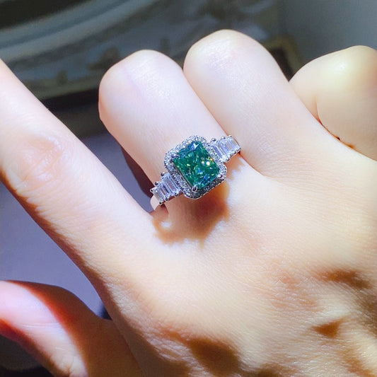 2 Carat Moissanite 925 Sterling Silver Ring for Elegance