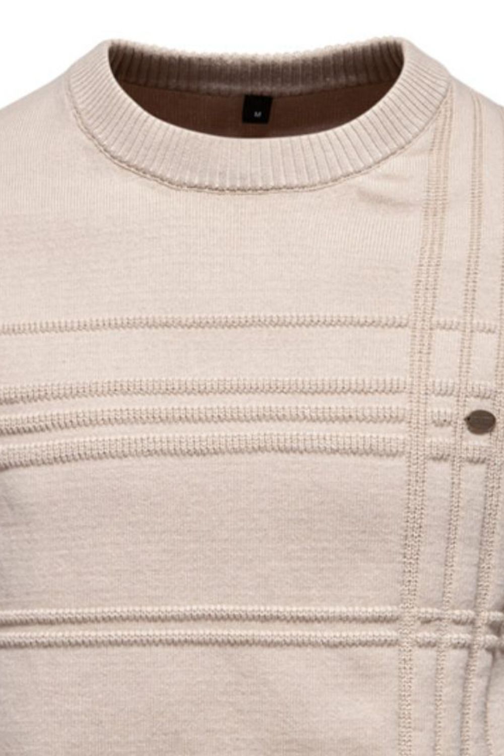 Men's Round Neck Striped Sweater for Comfortable Casual Style