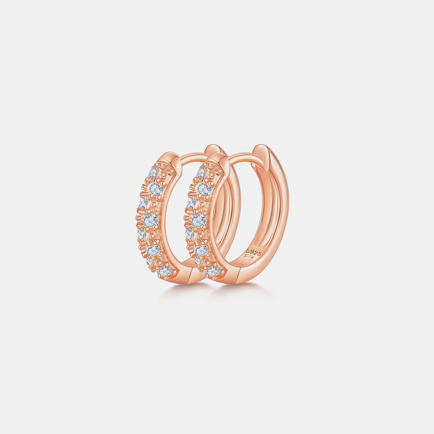 Moissanite 925 Sterling Silver Huggie Earrings For Women
