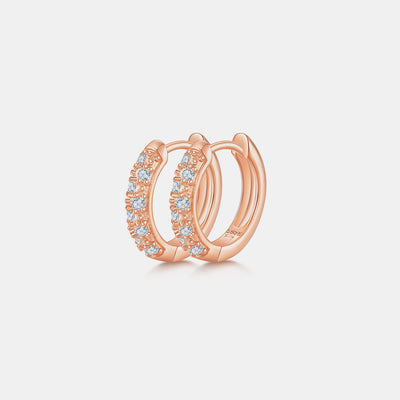 Moissanite 925 Sterling Silver Huggie Earrings For Women