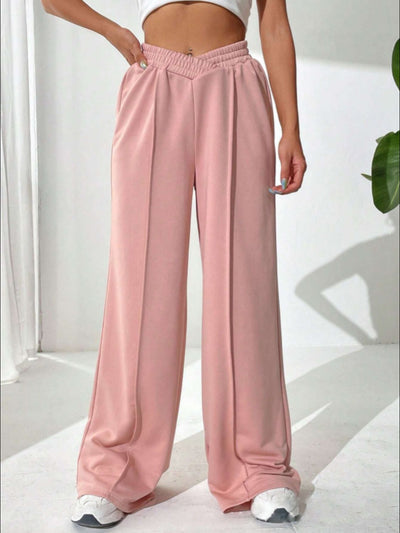 Elastic Waist Wide Leg Pants for Comfortable Chic Style